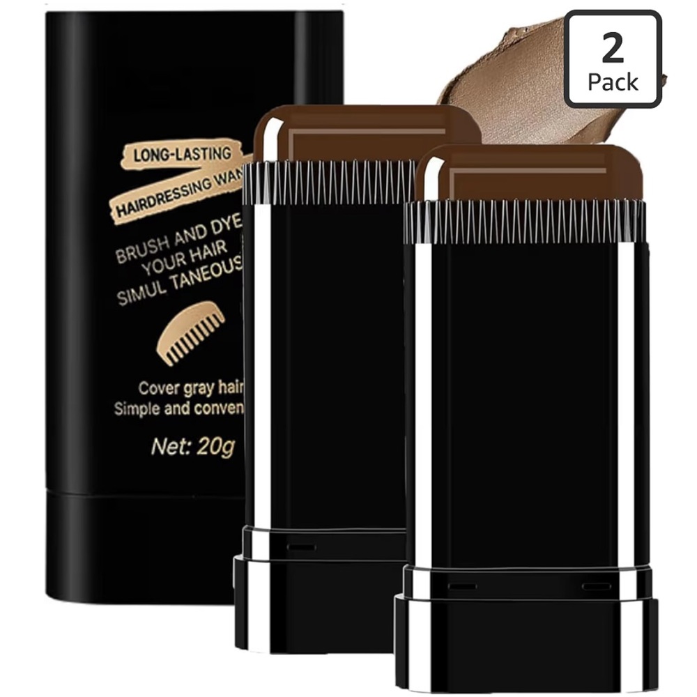 Hair Color Stick & Comb Quick Root Touch Up Coloring (Brownish Black-2PCS) New